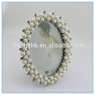 Shinny Gifts Pearls Crystal Wedding gifts For Indian Couple Photo Frame China Wholesale Wedding Favor